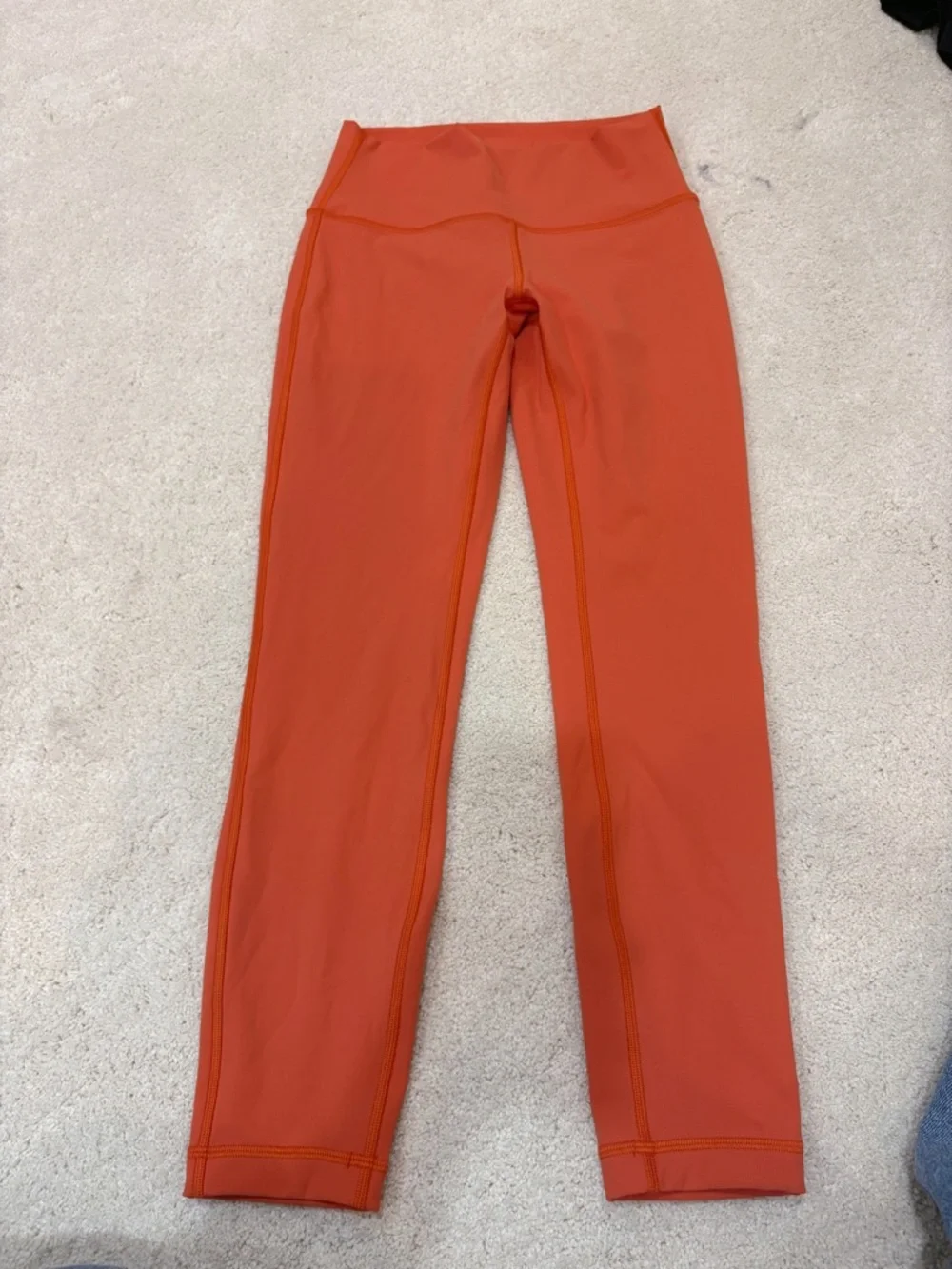 Lululemon Orange Align Leggings Double Lined Size 6